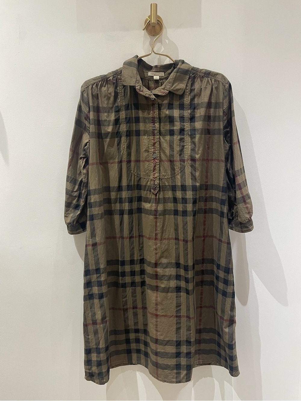 Burberry Brit Heritage Check Shirt Dress Size S